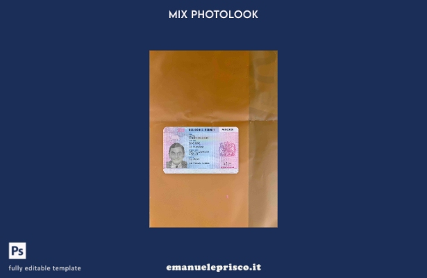 stile verificato modello di permesso di soggiorno nel Regno Unito versione photo